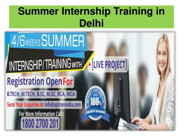 Summer Internship Training in Delhi