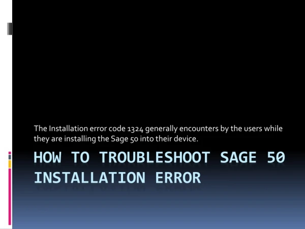 Sage Installation error