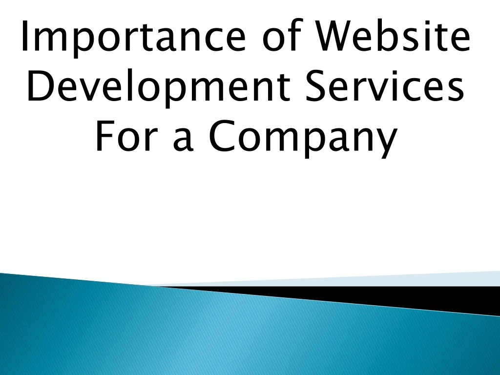 importance of website development services