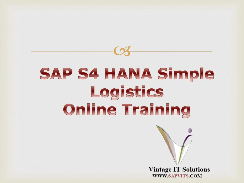 sap s4 hana simple logistics online training