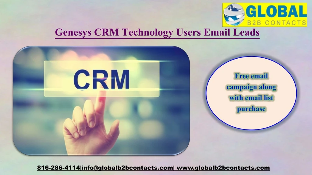 genesys crm technology users email leads