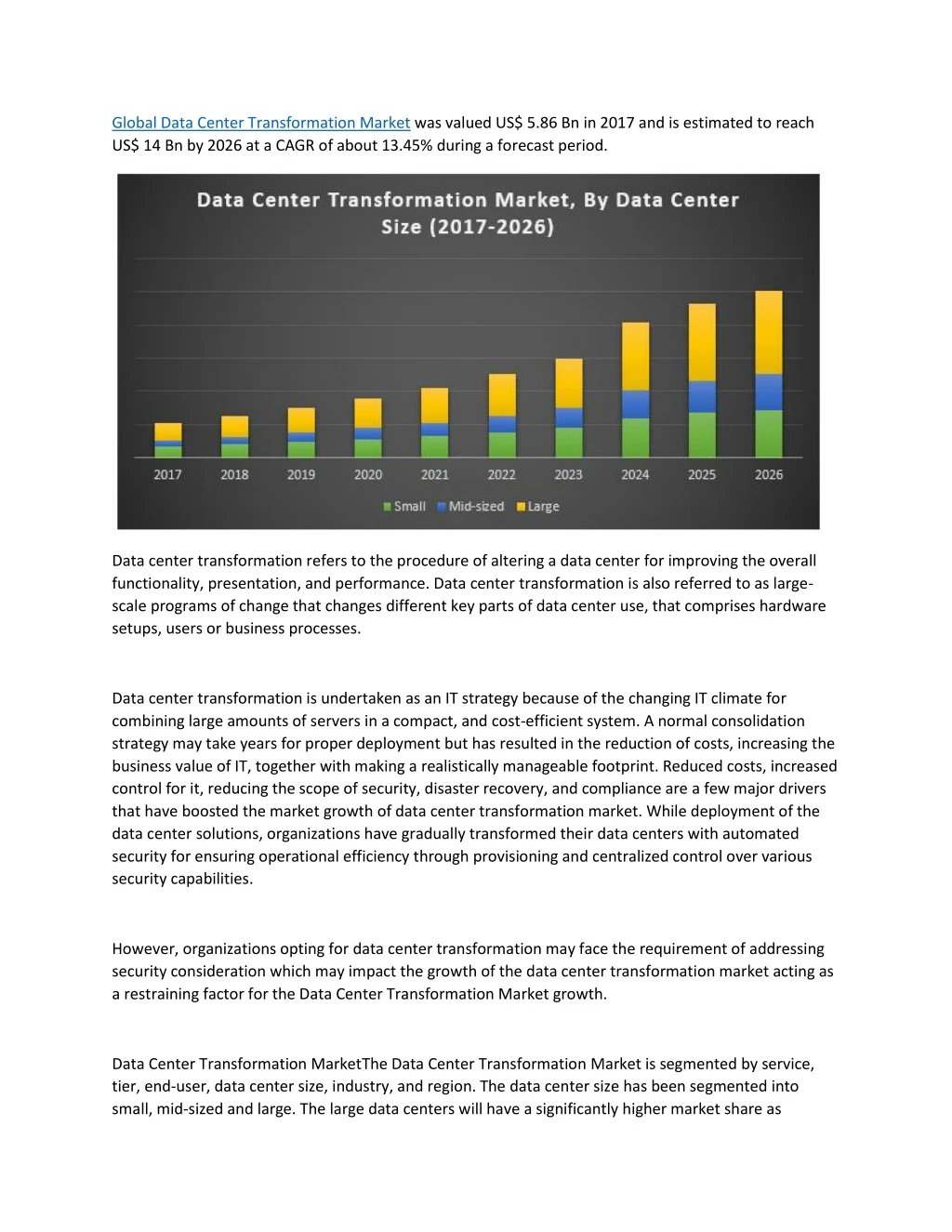 global data center transformation market