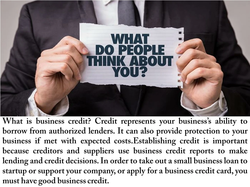 what is business credit credit represents your