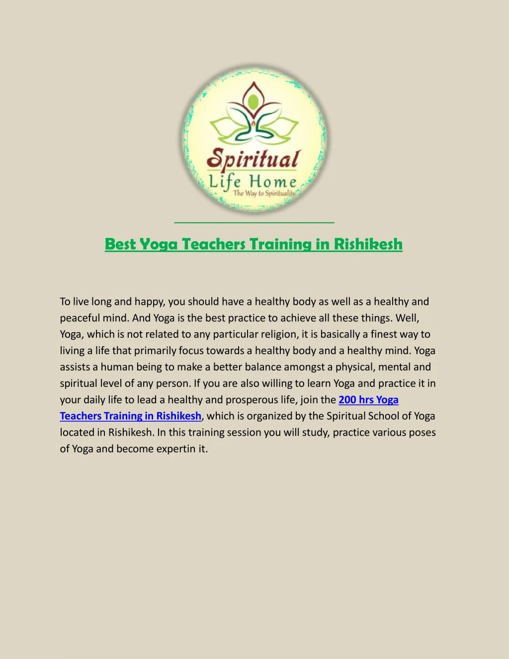 best yoga teachers training in rishikesh