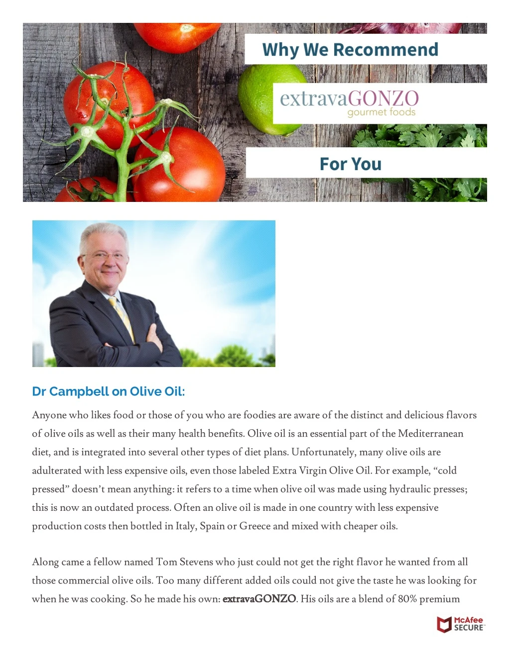 dr campbell on olive oil