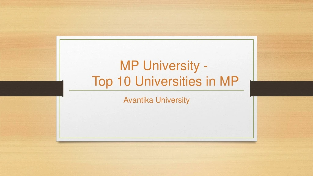 mp university top 10 universities in mp