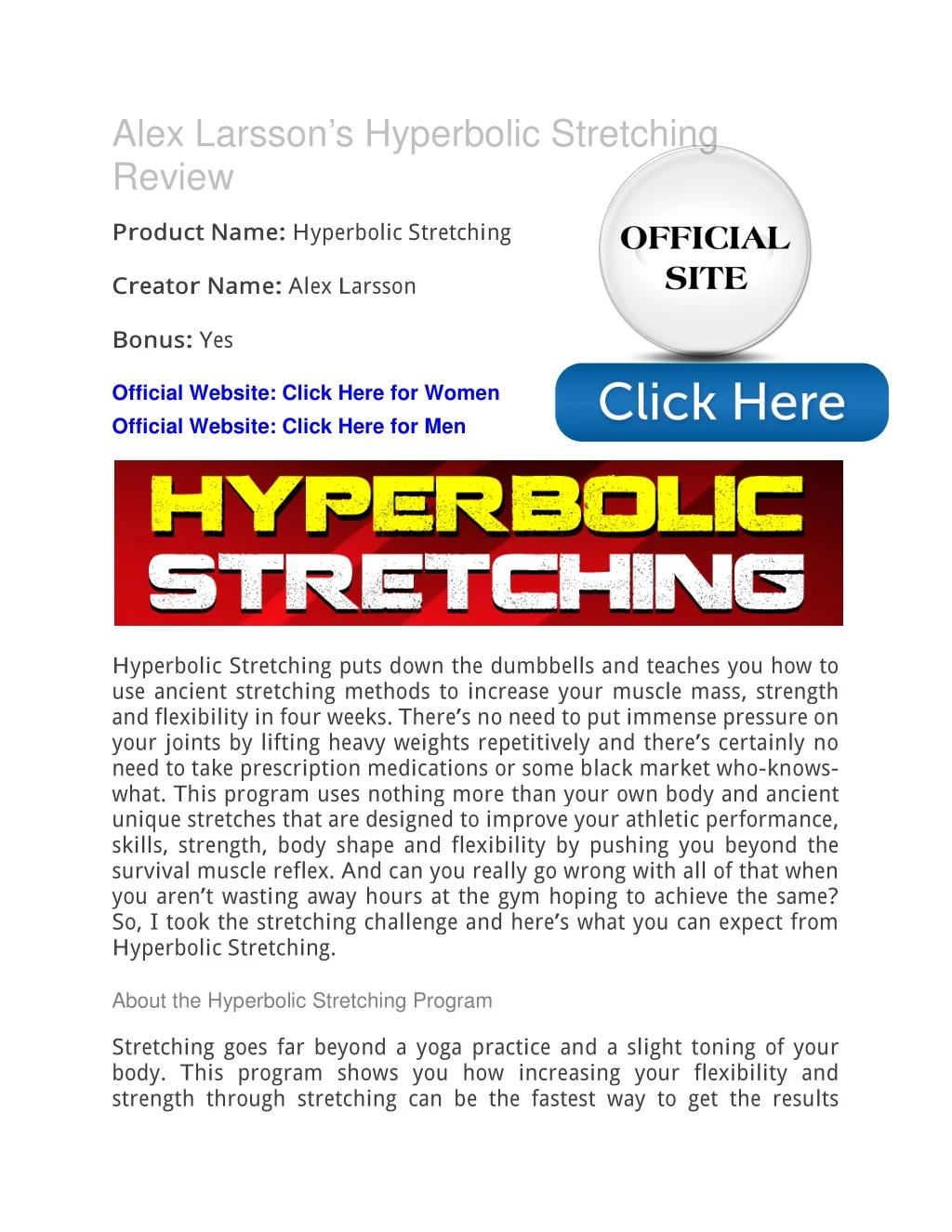 alex larsson s hyperbolic stretching review