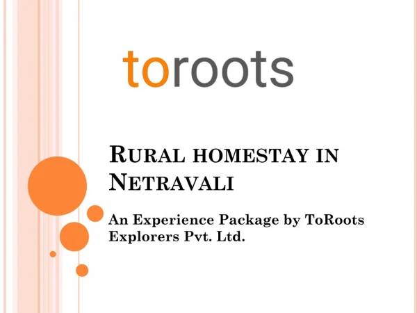 Rural homestay in Netravali