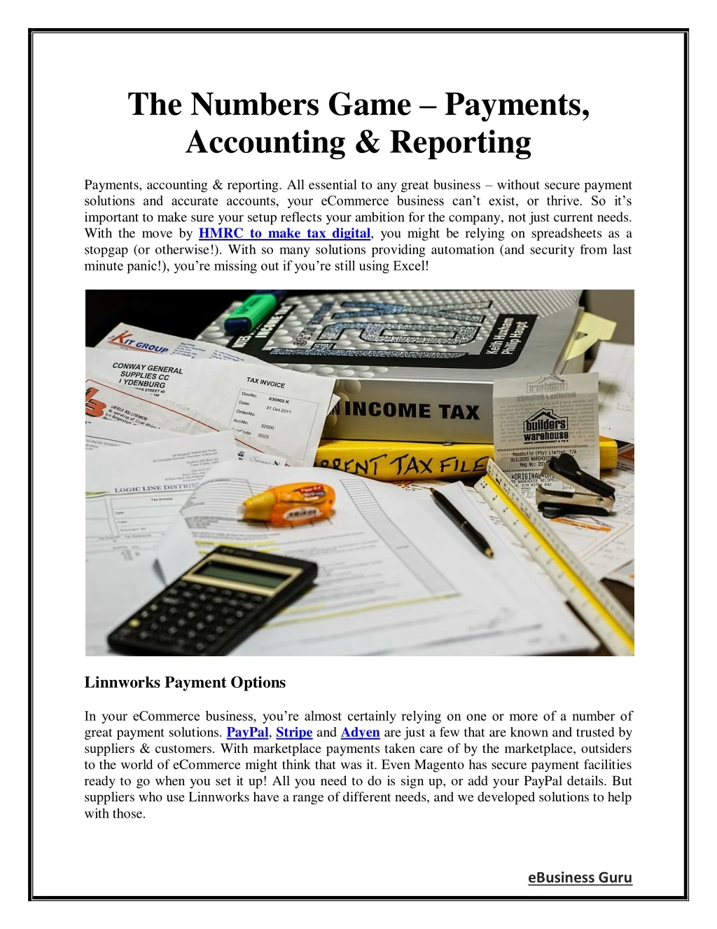 the numbers game payments accounting reporting