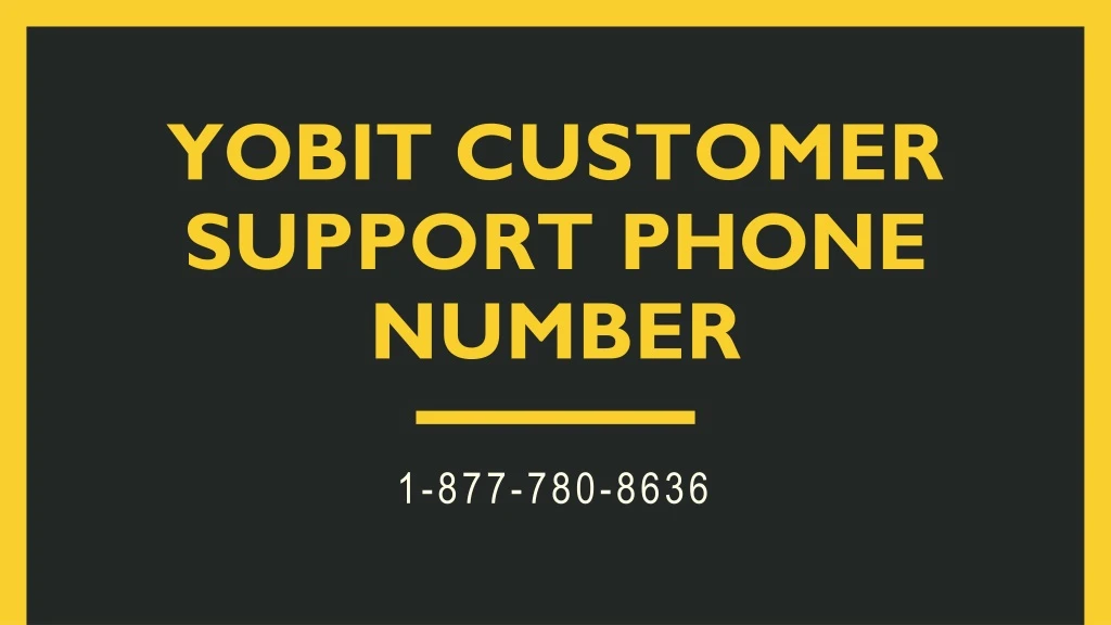 yobit customer support phone number