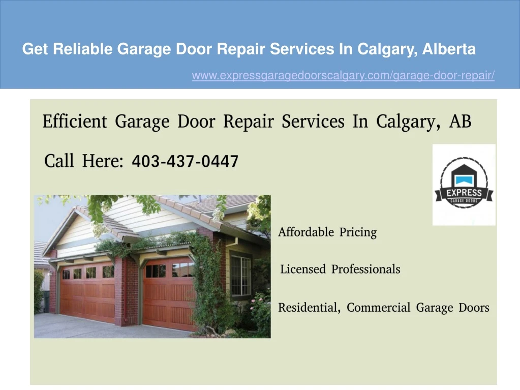 get reliable garage door repair services