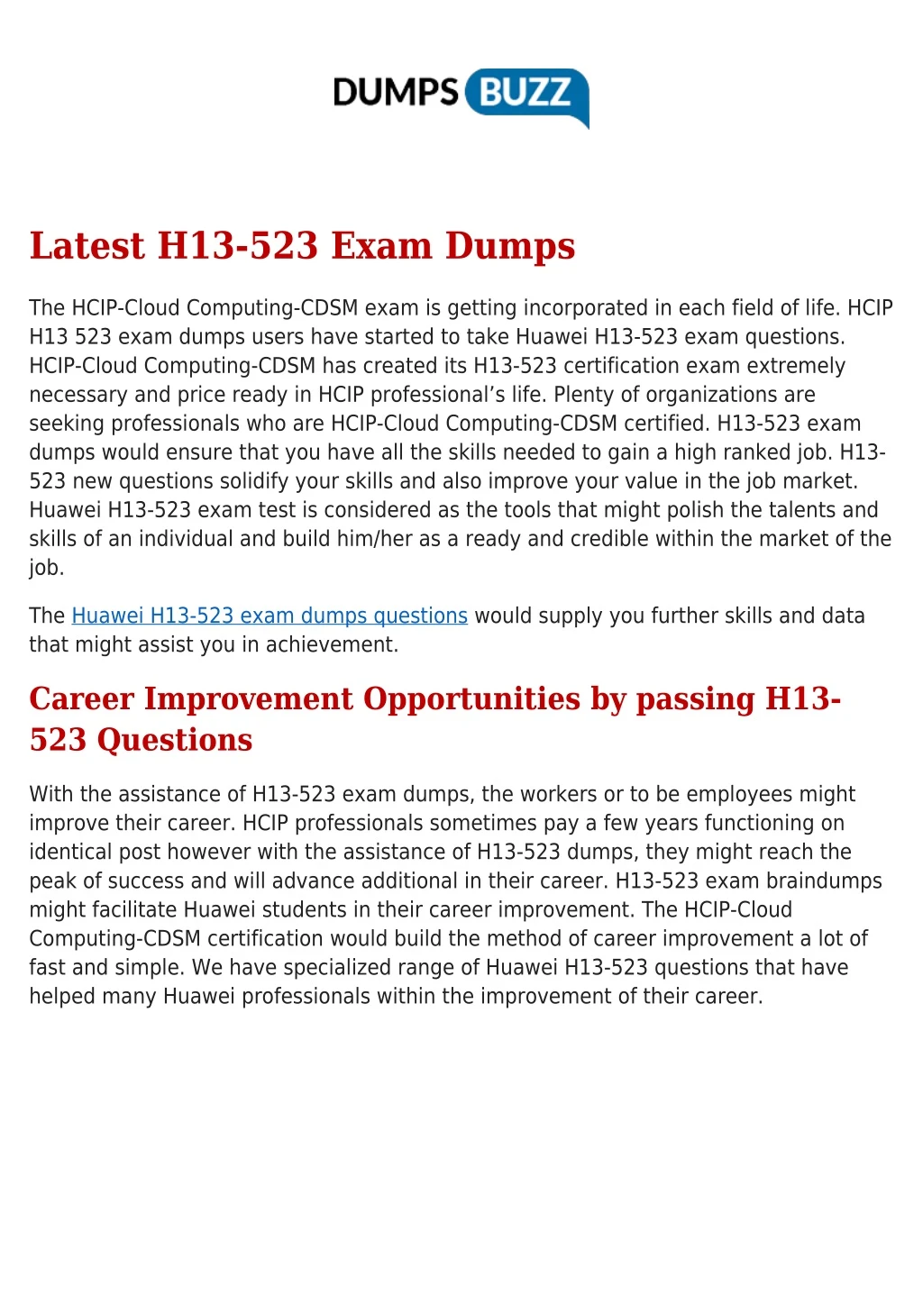 latest h13 523 exam dumps