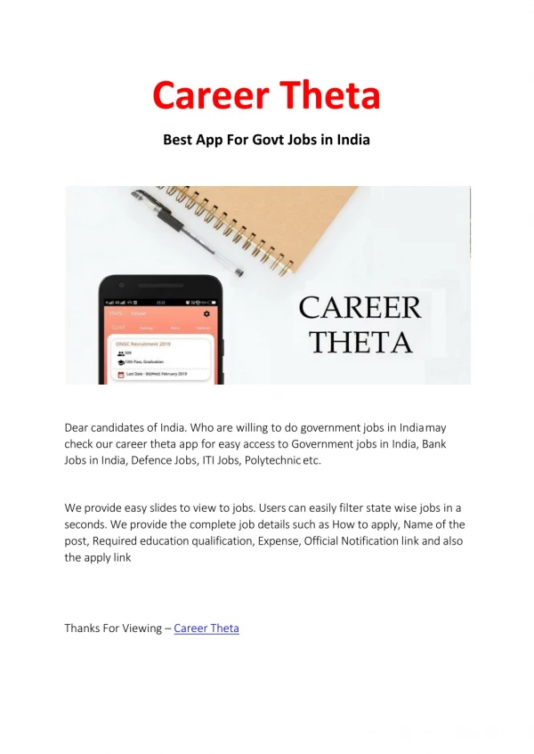 Best App For Govt Jobs in India