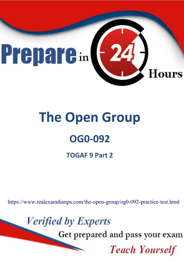 Realexamdumps 2019 the Open Group OG0-092 Dumps | OG0-092 PDF - Free Try