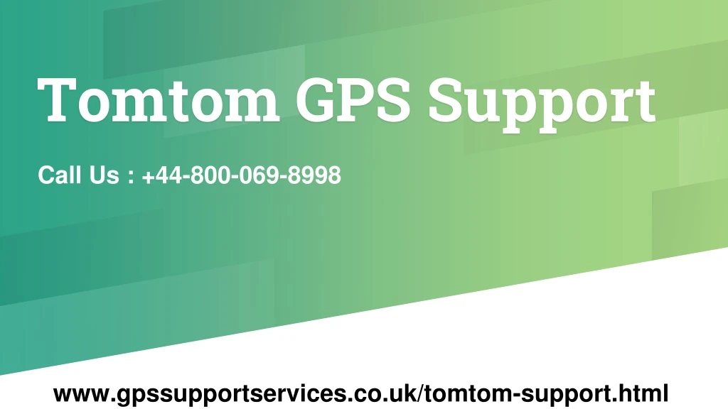 tomtom gps support