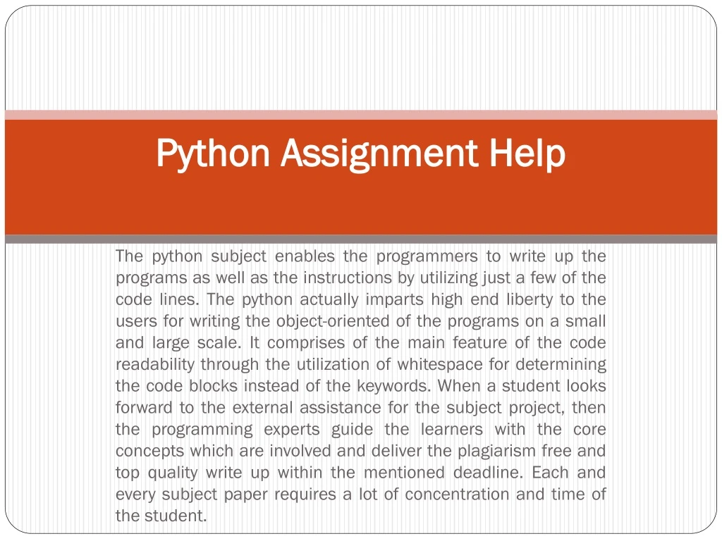 python assignment help