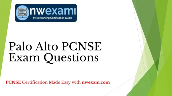 PCNSE Exam Questions and Answers