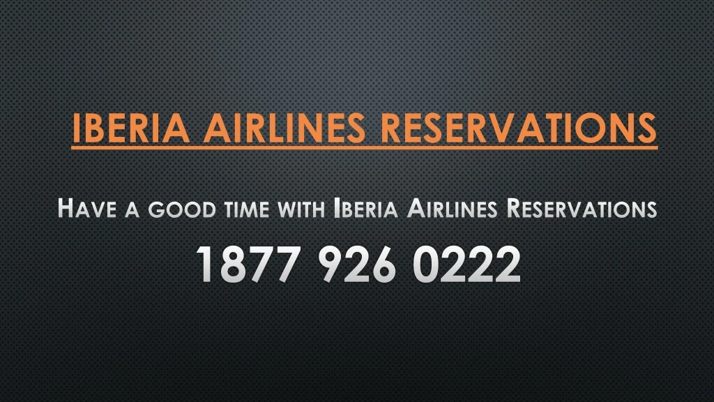 iberia airlines reservations