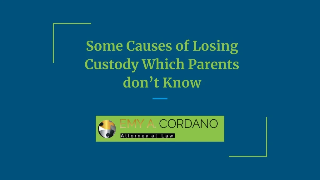 some causes of losing custody which parents