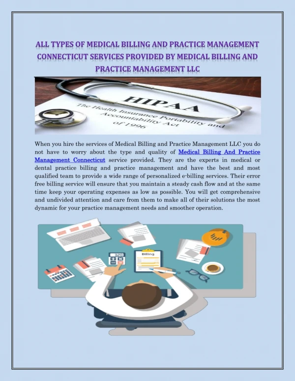 All Types Of Medical Billing And Practice Management Connecticut Services Provided By Medical Billing And Practice Manag