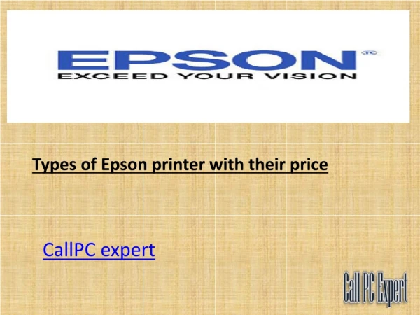 Types of Epson printer with their price
