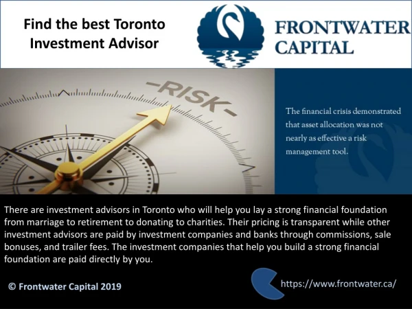 Find the best Toronto Investment Advisor