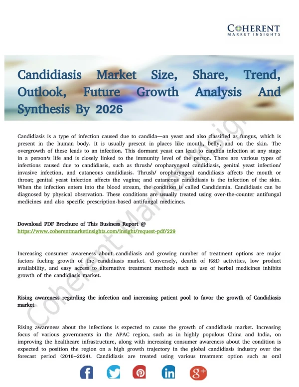 Candidiasis Market Present Scenario and Growth Prospects To 2026