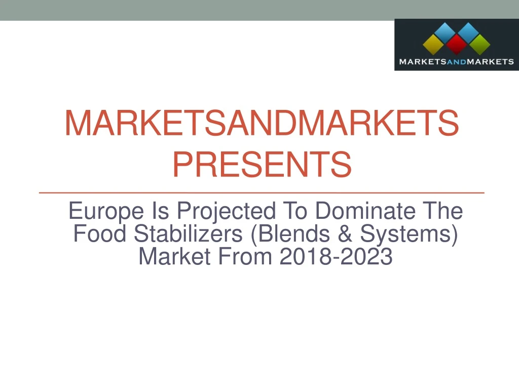 marketsandmarkets presents