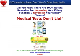 PDF All Natural Kidney Health and Kidney Function Restoration Program