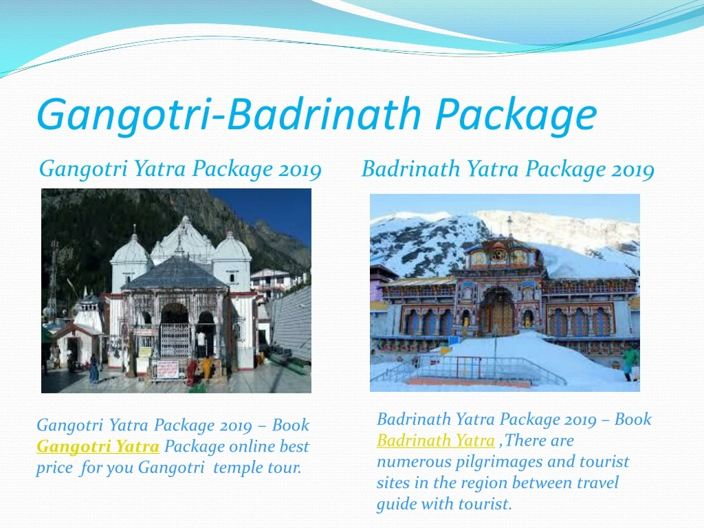 gangotri badrinath package
