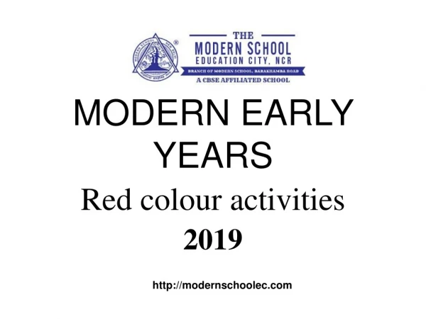 Modern Early Years' Red colour activities '2019