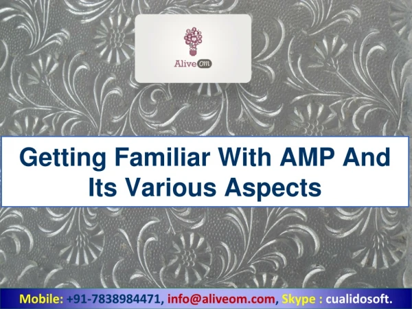 Getting Familiar With AMP And Its Various Aspects