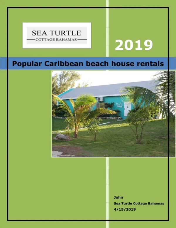 Popular Caribbean beach house rentals