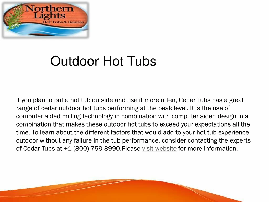 outdoor hot tubs