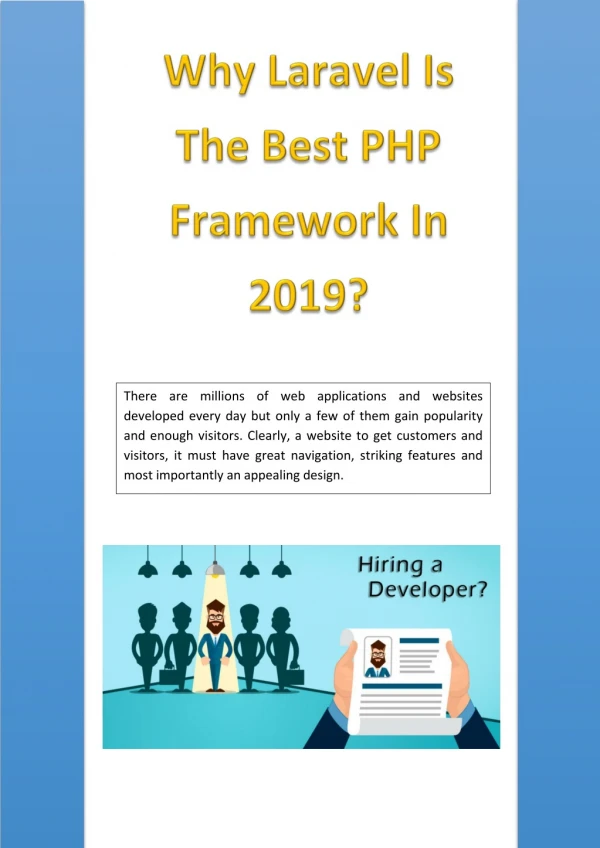 Why Laravel Is The Best PHP Framework In 2019?