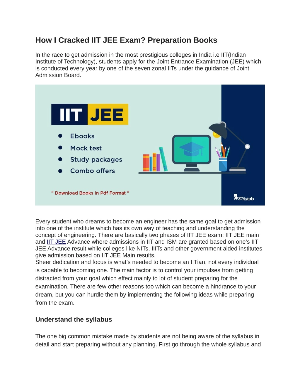 how i cracked iit jee exam preparation books