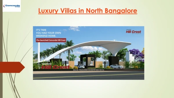 Luxury Villas in North Bangalore
