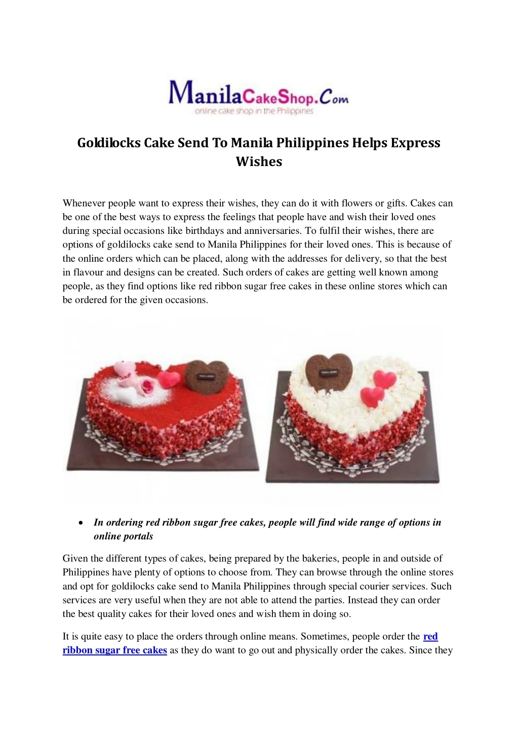 goldilocks cake send to manila philippines helps