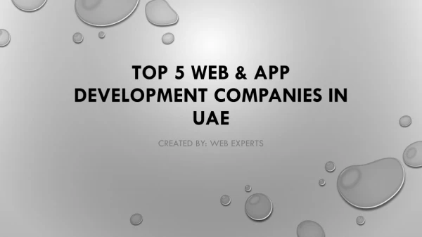 Top 5 Web And App Development Companies
