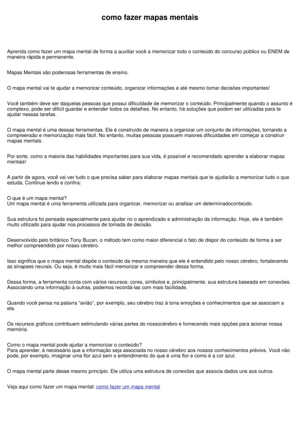 como fazer mapas mentais