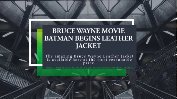 Bruce Wayne Movie Batman Begins Leather Jacket