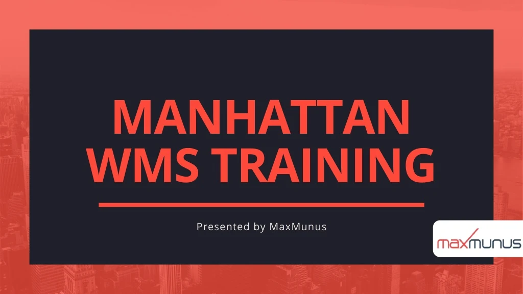 manhattan wms training