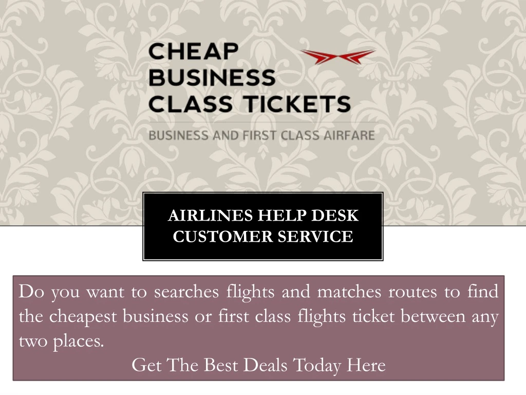 airlines help desk customer service