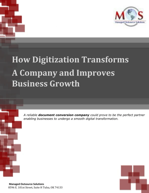 How Digitization Transforms A Company and Improves Business Growth