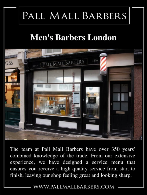 Men's Barbers London | Call - 020 73878887 | www.pallmallbarbers.com