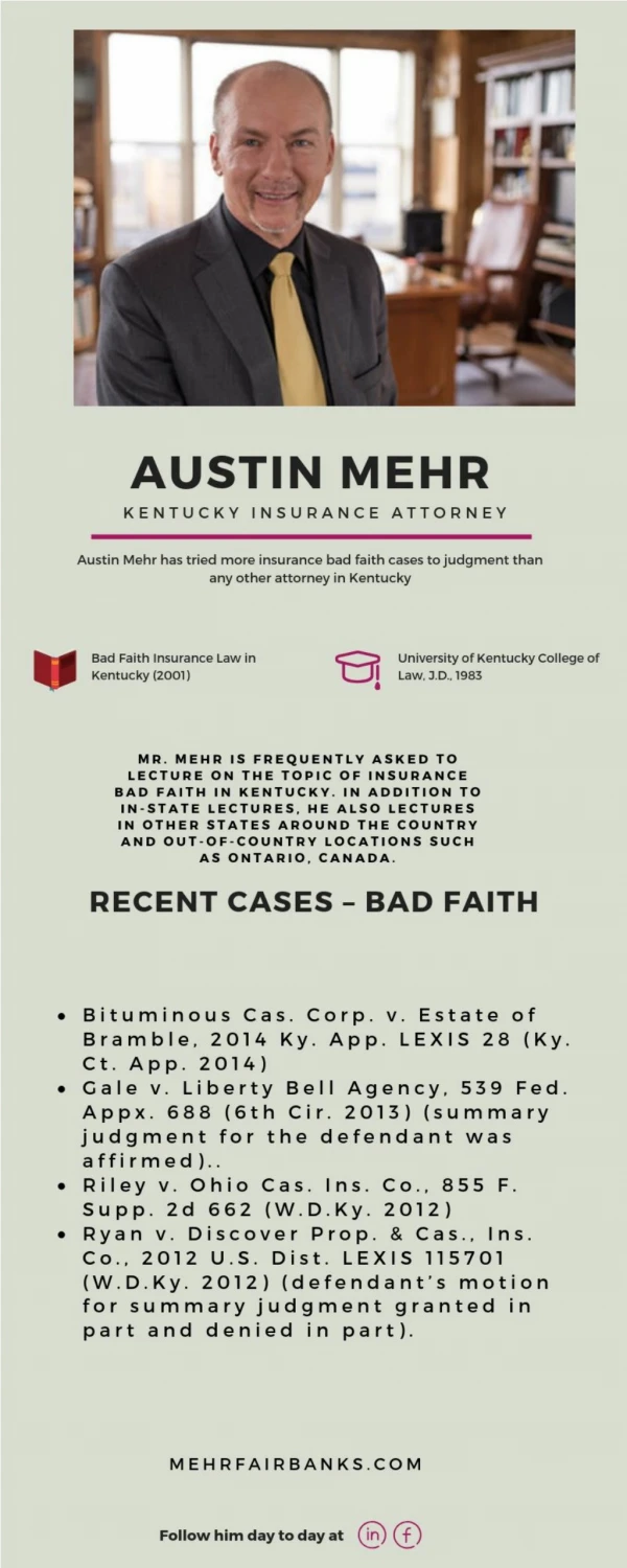Kentucky Insurance Attorney - Austin Mehr
