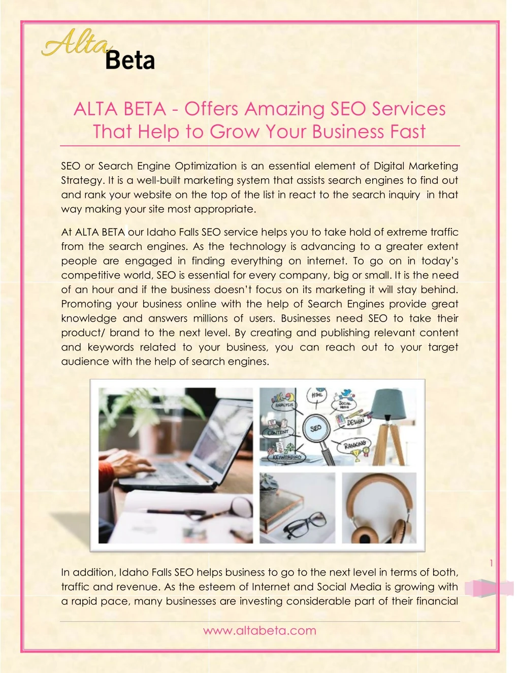 alta beta offers amazing seo services that help