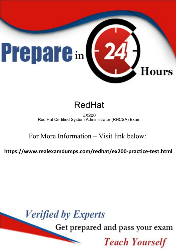 RedHat EX200 Dumps Questions and Answers Download | Realexamdumps