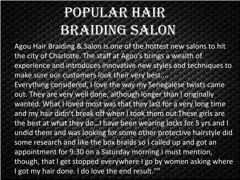 popular hair braiding salon
