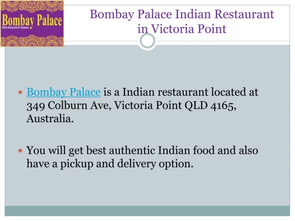 15% Off - Bombay Palace-Victoria Point - Order Food Online